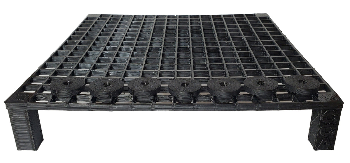Frag Rack mit 25 Frag Plugs 3D gedruckt