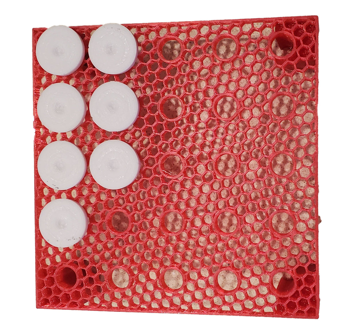 Wabenfrag-Rack mit 25 Frag-Steckern 3D gedruckt